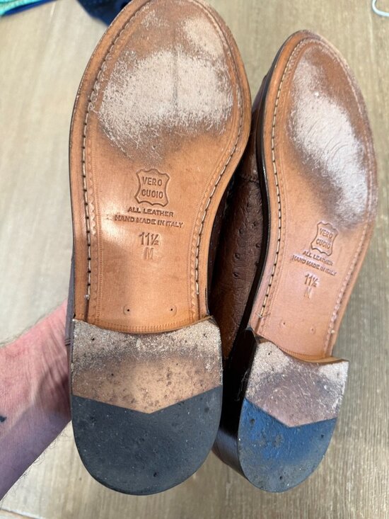 Belvedere Genuine Alligator Belly Tassel Loafers Mens 11 1/2 Brown Exotic main image 5
